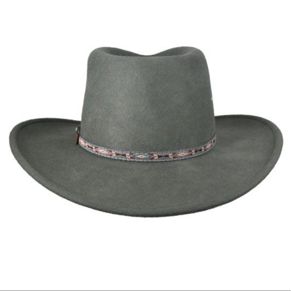 Stetson Elkhorn Crushable Western Hat, X-Large, Steel Gray